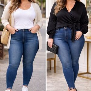 Kut from the Kloth NWT Dark Blue Denim Jeans Sz 24 W.